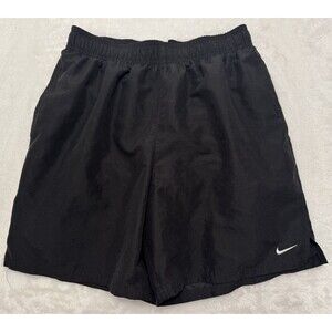 Nike Swim Men's Solid Essential Lap 9" Black Volley Shorts Medium